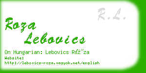 roza lebovics business card